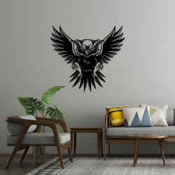 Shadow Owl MDF Duvar Dekoru – Etnik ve Modern Tasarım