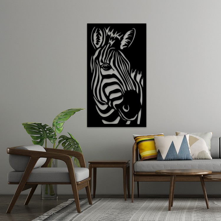 Zebra MDF Duvar Dekoru – Etnik ve Modern Tasarım