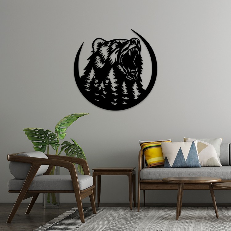 Lunar Roar MDF Duvar Dekoru – Etnik ve Modern Tasarım